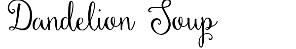 Dandelion Soup font preview